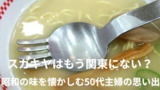 スガキヤはもう関東にない？昭和の味を懐かしむ50代主婦の思い出