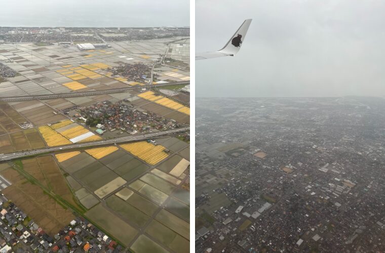 飛行機から見えた景色