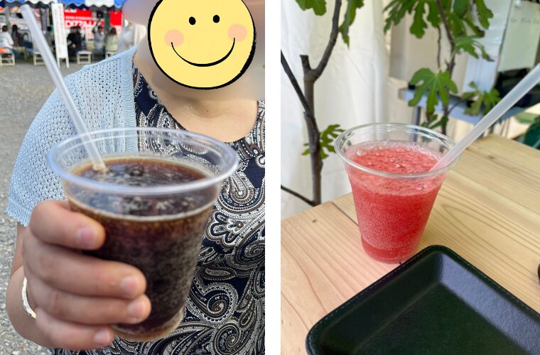 コーラといちごソーダ