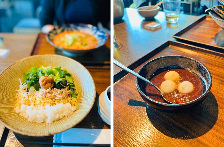 薬味ぶっかけ蕎麦 　甘味